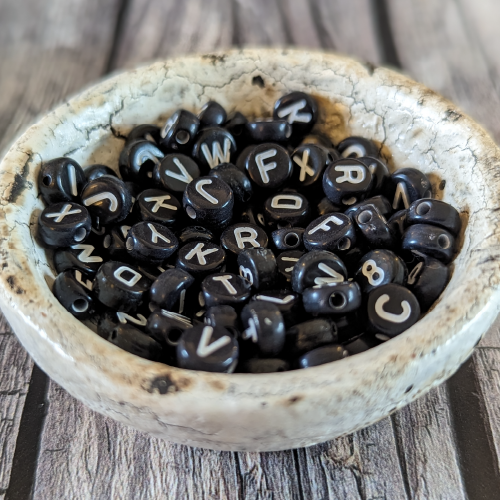 Black Base, White Letters